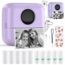 Mini Sticker Printer Pocket Inkless Thermal Printer With 11 Rolls Thermal Paper And Sticker For Io