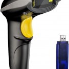 Wireless Barcode Scanner 328 Feet Transmission Distance Usb Cordless 1D Laser Automatic Barcode Re