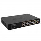 -Tech 18 Ports Long Range Poe+ Switch (16 Poe+ Ports | 2 Gigabit Ethernet Uplink) - 19" Rackmount