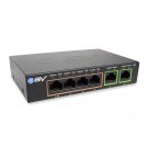 -Tech 6 Port Poe+ Gigabit Switch (4 Poe+ Gigabit Ports With 2 Gigabit Uplink And Extend Function)