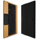 Skinomi Gold Carbon Fiber Skin for Samsung Galaxy TabPro S 12 Keyboard Only