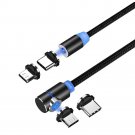 Magnetic Phone Charger Cable, 2 in 1 Cable, Right Angle 90 Degree 2 Pack 6.6ft