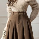 Elegant Women Woolen Skirts For Female 2023 Autumn Winter SK11
