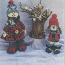 Christmas-Winter Pattern-16" Snowman & 12" Snow Dog