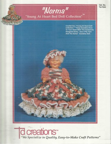 Crochet Doll Clothing Pattern-Norma Bed Doll Collection-For Darice Grandma Doll