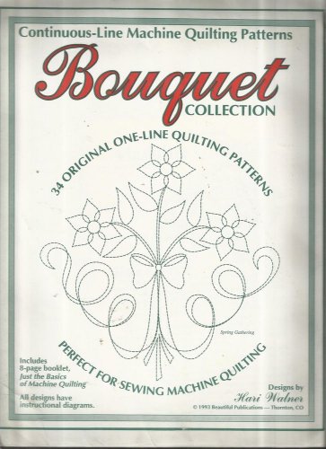 Continuous-Line Machine Quilting Patterns-BOUQUET Collection-34 Patterns
