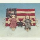 Doll Pattern-Americana Accessories-Patiotic Folk Angel Dolls-Country Flag Quilt