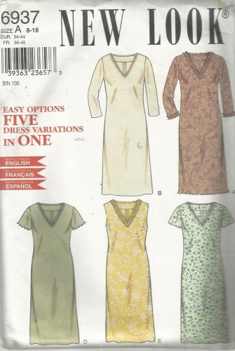 Pattern-Easy Options FIVE Dress Variations in ONE Pattern-Sizes 8-18