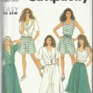 Pattern-Easy To Sew-Misses Culottes-Skirt-Tank Top-Jacket--Sizes 6-14   Summer