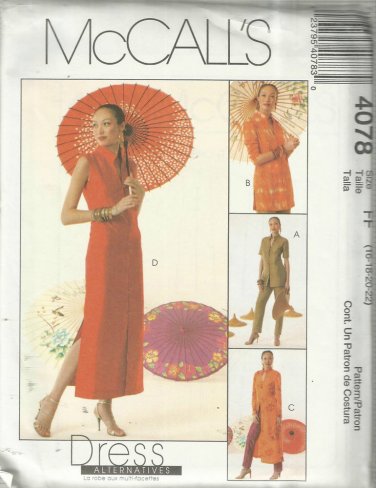 Plus Size Pattern-Dress Alternatives-Misses Tops-Duster-Dress-Pants  16-18-20-22