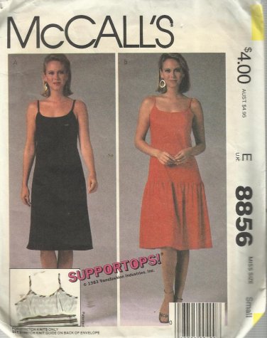 Vintage Pattern-McCall's-Supportops-Misses Summer Dress-Size Small-Stretch Knits