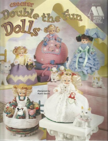 Crochet Doll Clothing Pattern Leaflet-Crochet Double The Fun Dolls-Annie's Attic