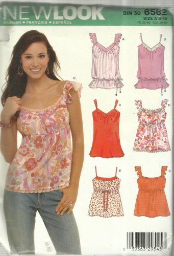 Pattern-NEW LOOK-Misses Summer Tops-Sz 8-18  GREAT SUMMER PATTERN