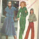 Vintage 1977 Pattern-Misses Hooded Unlined Jacket-Pants-Skirt-Size 10