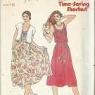 Vintage Pattern-Quick-Bonus Time-Saving Shortcut- Misses Vest & Dress-Size 10