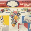 Vintage Superior Transfer Design-12 Motifs For Cloths-Scarfs-Linens