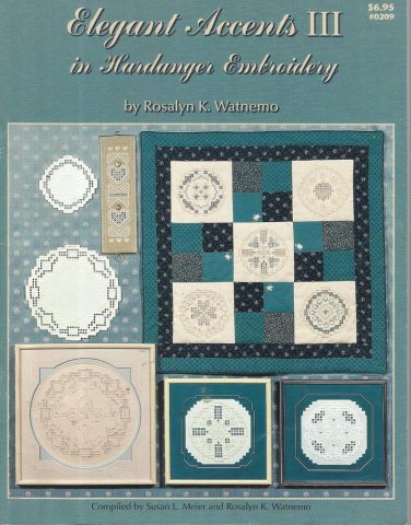 Hardanger Pattern Booklet-Elegant Accents III in Haranger Embroidery