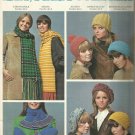 Vintage Knit-Crochet Patterns-Hats-Scarfs & Mittens-Berets-Helmet-Tartan Stole