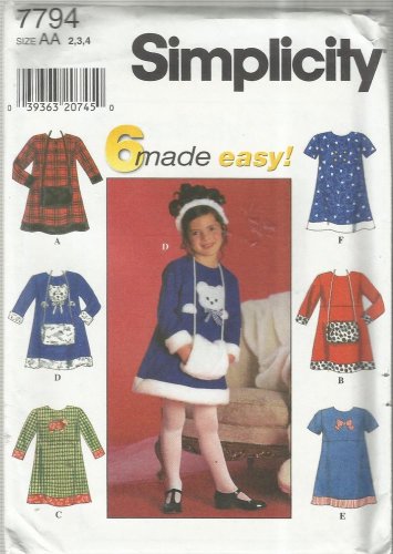 Pattern-6 Made Easy-Child's Dress & Muff -Sizes  2-3-4