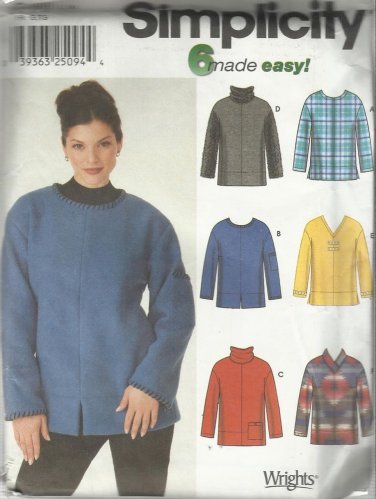 Pattern-6 Made Easy-Misses Tops  in Sizes L-XL