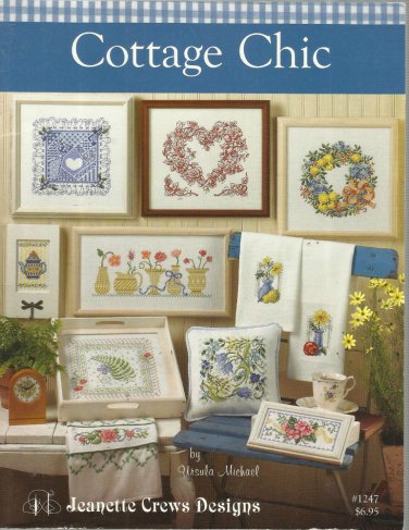 Cross Stitch Pattern Booklet-Cottage Chic-Jeanette Crews Designs