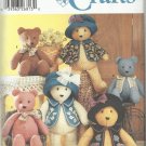 Crafts Pattern-Elaine Heigl Designs-18" & 22" Bears  With Accessories