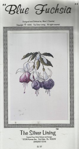 Cross Stitch Pattern-Blue Fuschsia-The Silver Lining