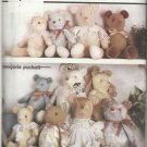 Craft Pattern-Stuffed Bear Dolls in 3 Sizes-18 1/2"-22"-24" by Marjorie Puckett