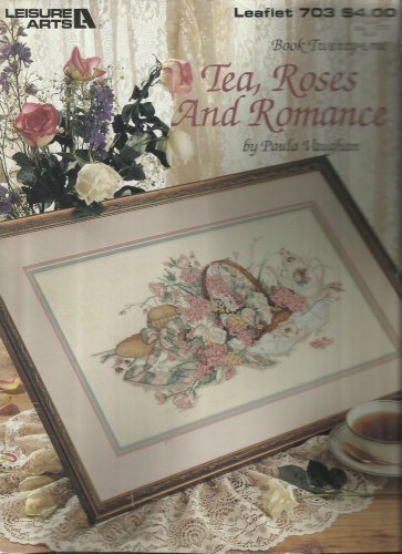 Cross Stitch Pattern Leaflet-Tea, Roses and Romance by Paula Vaughan-Leisure Art