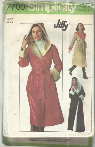 Vintage Jiffy Pattern-Misses Jiffy Reversible Coat in Two Lengths-Sz 16-18
