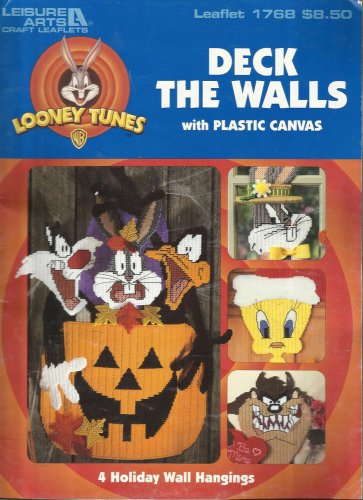 Plastic Canvas Pattern Booklet-Deck The Walls-Looney Tunes-4 Holiday Hangings