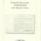 PBA Galleries Printed & Manuscript Americana with Maps & Atlases-Auction Catalog