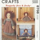 Raggedy Ann & Andy Doll Pattern-Draftbusters and Doorstop-Cute & Practical