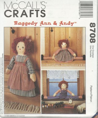 Raggedy Ann & Andy Doll Pattern-Draftbusters and Doorstop-Cute & Practical