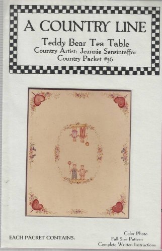 Tole Painting Pattern-Teddy Bear Chair Tea Table: Jeannie Sensintaffar #36