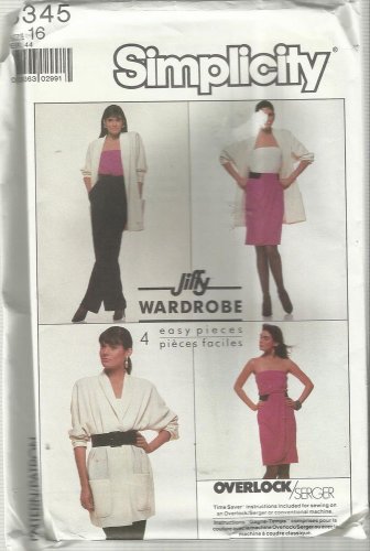 Pattern-Jiffy 4 Easy Pieces Misses Skirt-Pants-Camisole-Jacket in Sizes 16