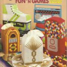 Plastic Canvas Patterns-Fun N Games Tissue Box Covers