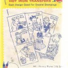 Vintage Aunt Martha's Hot Iron Transfers-Nursery Rhyme Crib Spread