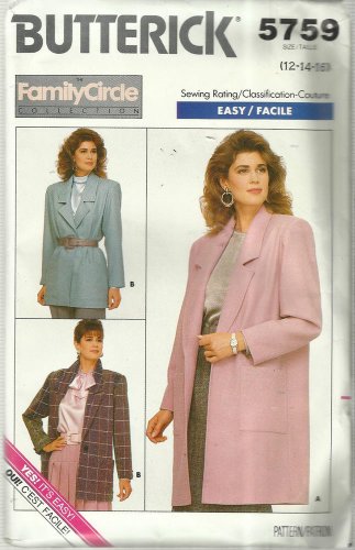 Pattern-Family Circle-Yes It's Easy Misses Jacket in Sizes 12-14-16