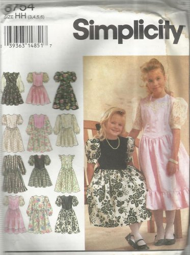 Pattern-Child's Dress in Two Lengths-Sizes  3-4-5-6  -Special Occassion
