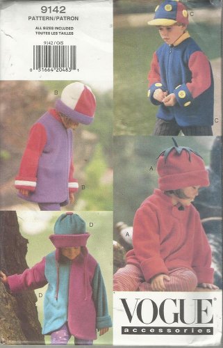Vogue Accessories Pattern-Children's Hats & Coats-Sizes 2-3-4-5-6-6X