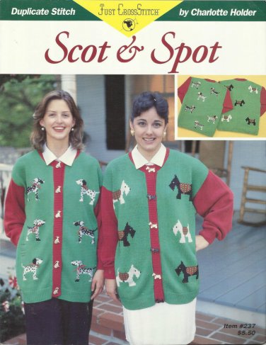 Cross Stitch Pattern Pamphlet-Scot & Spot-Just Cross Stitch by Charlotte Holder