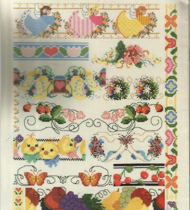 Cross Stitch Pattern Booklet-A Whole Bunch of Borders-25 Designs
