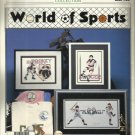 Cross Stitch Pattern Booklet-World of Sports-Baseball-Football-Golf-Soccer-Hocke