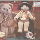 Vogue Craft Bear Doll Pattern-LINDA CARR-Two 20" Bears With Hat & Collar