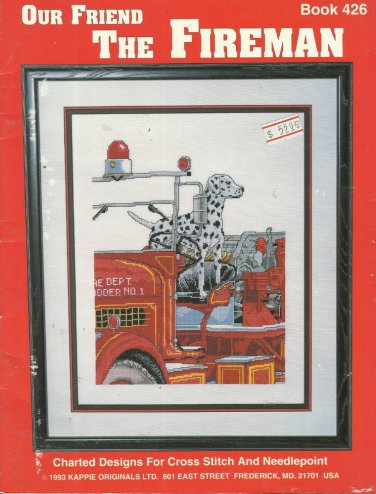 Cross Stitch Pattern Booklet-Our Friend The Fireman-Charted Designs