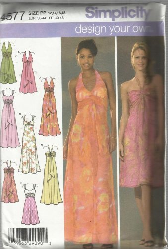Pattern-Design Your Own-Misses Evening Dress With Bodice Variations-Sizes 12-18