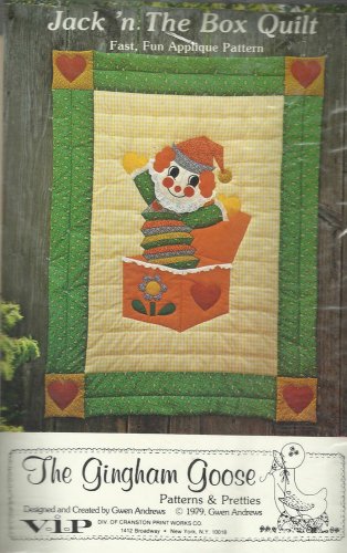 Vintage Quilt Pattern-Gingham Goose-Jack 'N The Box Quilt-Fast Fun Applique Patt