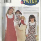 Pattern--Child's Jumper & Blouse-Sz 4-5-6 & Matching Dolls Clothes For 18" Doll