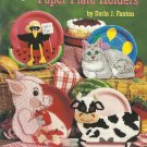 Plastic Canvas Pattern Booklet-Paper Plate Holders-Cat-Pig-Cow-Crow